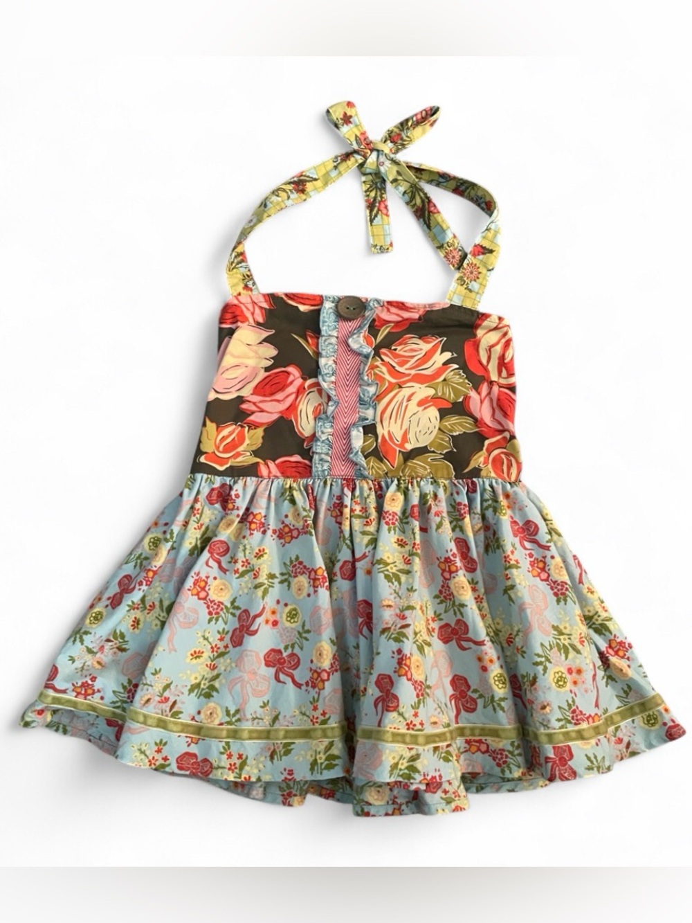 Matilda Jane Multi Print Halter Top Girls Size 6